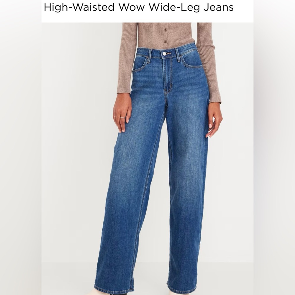 Old Navy Wow High Rise Wide Leg Jean Sz 12